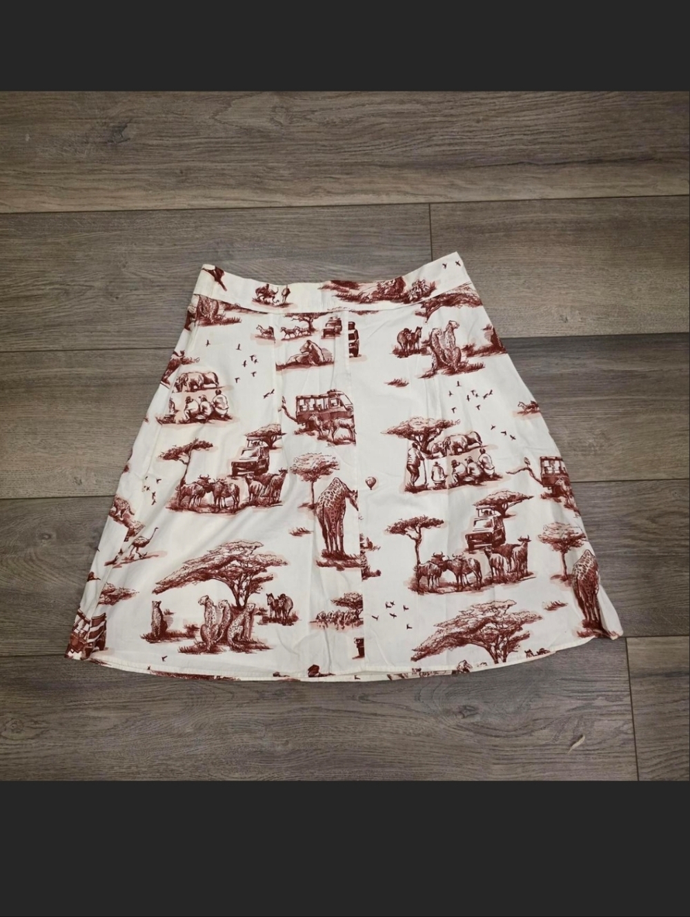 CARVEN Safari-Skirt Size 38 FR/US 6 Reimagine the Classic French Toile de Jouy - Picture 6 of 13